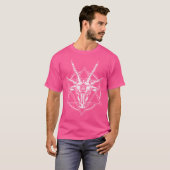 Pentagram Baphomet Satanist Goat T-Shirt (Vorne ganz)