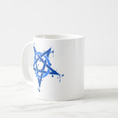 Pentagram-Blau Kaffeetasse (Vorderseite Links)