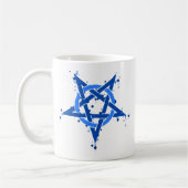 Pentagram-Blau Kaffeetasse (Links)