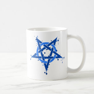 Pentagram-Blau Kaffeetasse