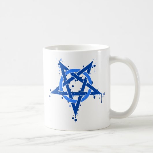 Pentagram-Blau Kaffeetasse (Rechts)