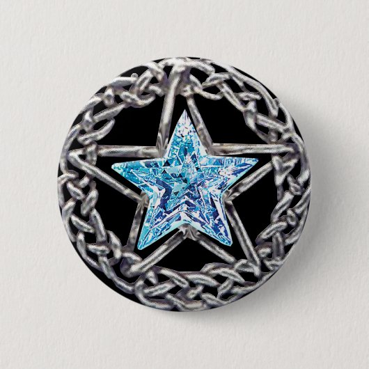 Pentagram Crystal Star Button (Vorderseite)