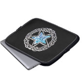 Pentagram Crystal Star Laptop Sleeve (Vorne Knopf)