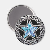 Pentagram Crystal Star Magnet (Vorderseite/Rückseite)
