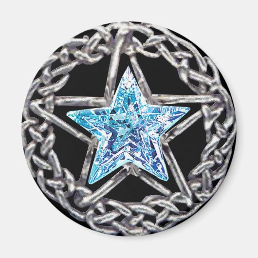 Pentagram Crystal Star Magnet (Vorne)
