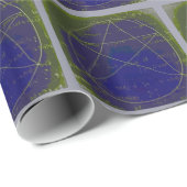 Pentagram dunkler Zauberkreis Geschenkpapier (Rolleneckpunkt)