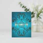 Pentagram, ein magisches Symbol. Postkarte (Stehend Vorderseite)