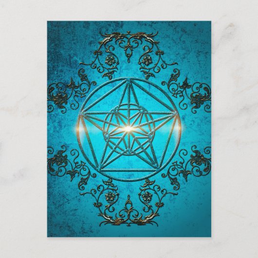 Pentagram, ein magisches Symbol. Postkarte (Vorderseite)