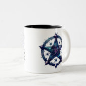 Pentagram Forest Witch Gothic Zweifarbige Tasse (VorderseiteRechts)