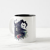 Pentagram Forest Witch Gothic Zweifarbige Tasse (Vorderseite Links)