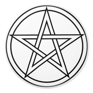 Pentagram-Griff Keramikknauf