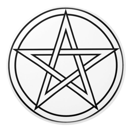 Pentagram-Griff Keramikknauf (Vorderseite)