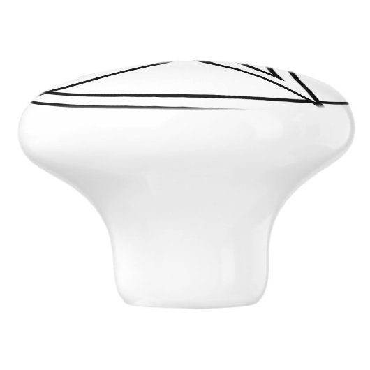 Pentagram-Griff Keramikknauf (Seitenansicht)