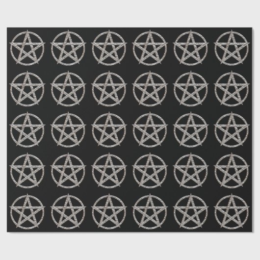Pentagram Hammerchrom Geschenkpapier (Flach)