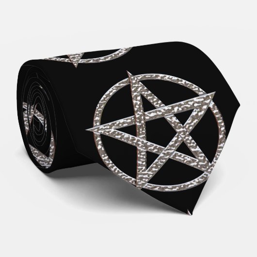 Pentagram Hammerchrome-Krawatte Krawatte (Gerollt)