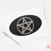 Pentagram Hammerchrome Oval Sticker (Umschlag)
