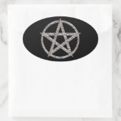 Pentagram Hammerchrome Oval Sticker (Tasche)