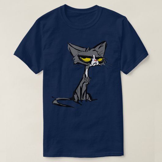 Pentagram Katze Hexenkraft Kitten T-Shirt Satanic (Design vorne)