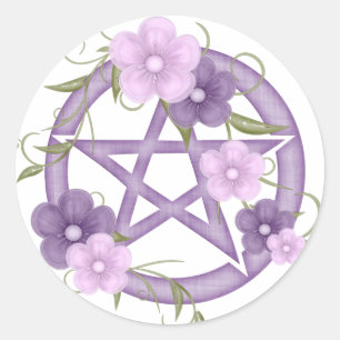 ♥ Pentagram ♥ (mystical-1) Runder Aufkleber