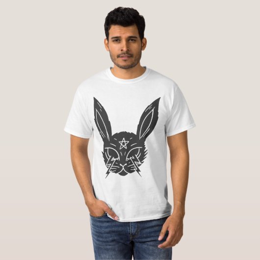 Pentagram Punk Rabbit T - Shirt (Vorne ganz)