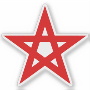 Pentagram (rot) aufkleber