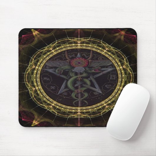 Pentagram-Schlangen Mousepad (Mit Mouse)
