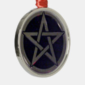 Pentagram-silberne Verzierung oder Anhänger Silbernes Ornament (Rechts)