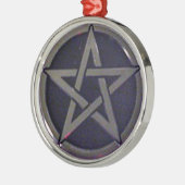 Pentagram-silberne Verzierung oder Anhänger Silbernes Ornament (Links)