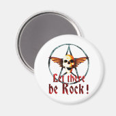 Pentagram skull B 2 Magnet (Vorderseite/Rückseite)