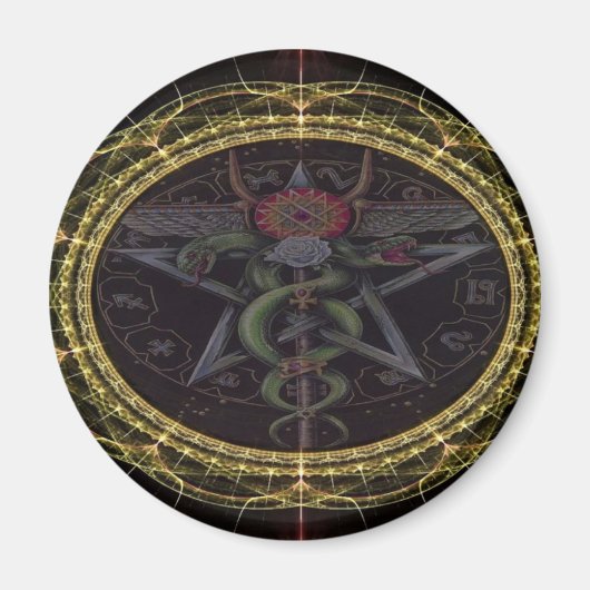 Pentagram Snakes Magnet (Vorne)