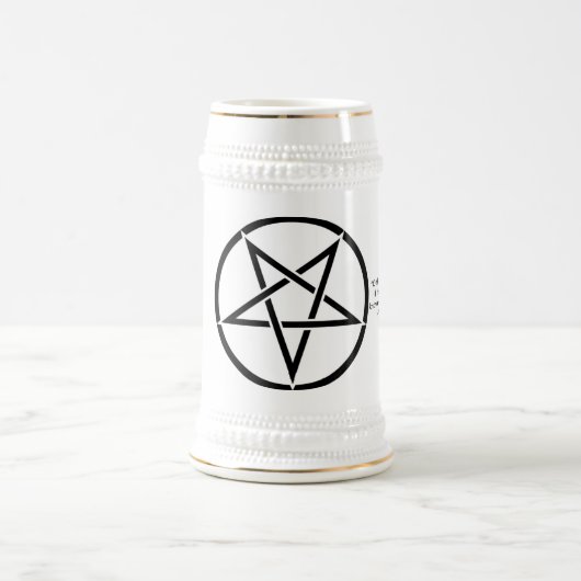 Pentagram Stein mit Zitat Bierglas (Mittel)