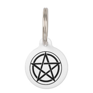 Pentagram-Symbol - Fünf Punkte Sterne Haustiermarke