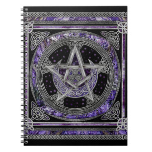 Pentagram Triskelion Amethyst Moon Notizblock