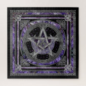 Pentagram Triskelion Amethyst Moon Puzzle (Vertikal)