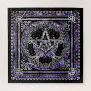 Pentagram Triskelion Amethyst Moon Puzzle