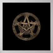 Pentagram Triskelion Moon Ornament Poster (Vorne)