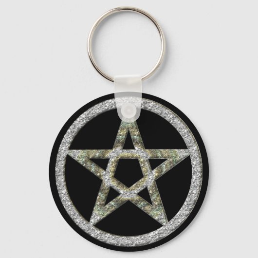 Pentagram Unisex Wicca Hexenzauberer Schlüsselanhä Schlüsselanhänger (Vorderseite)
