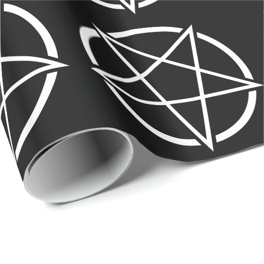 Pentagram (weißes) No.1 Geschenkpapier (Rolleneckpunkt)