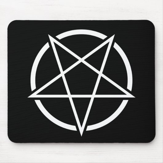 Pentagram (weißes) No.1 Mousepad (Vorne)