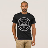 Pentagram-Ziegenschwarzes T-Shirt (Vorne ganz)