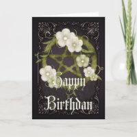Pentagramm 1 Wicca Happy Birthday Card