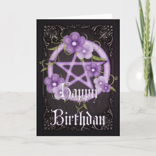 Pentagramm 4 Wicca Happy Birthday Grußkarte Karte