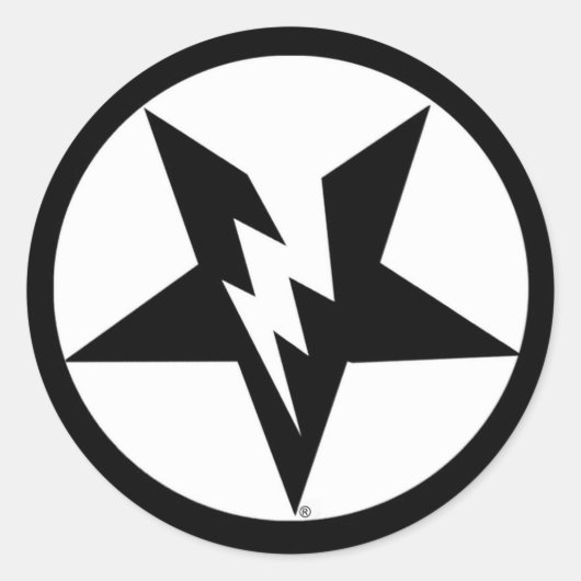 Pentagramm-Aufkleber Runder Aufkleber (Vorderseite)