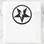 Pentagramm-Aufkleber Runder Aufkleber (Tasche)