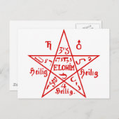 Pentagramm aus dem Sechsten Buch Moses Postkarte (Vorne/Hinten)