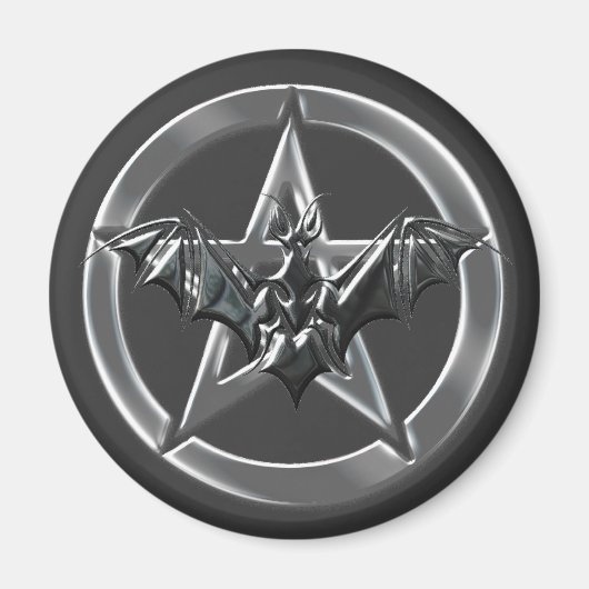 Pentagramm Bat Magnet (Vorne)