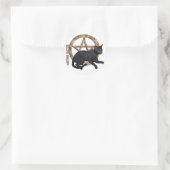 Pentagramm Black Cat Runder Aufkleber (Tasche)