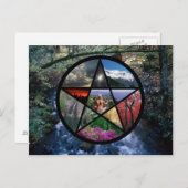 Pentagramm Collage Postkarte (Vorne/Hinten)