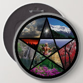 Pentagramm Collagebutton Button (Vorne & Hinten)