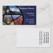 Pentagramm-Collagen-Geschäfts-Karte Visitenkarte (Vorne/Hinten)